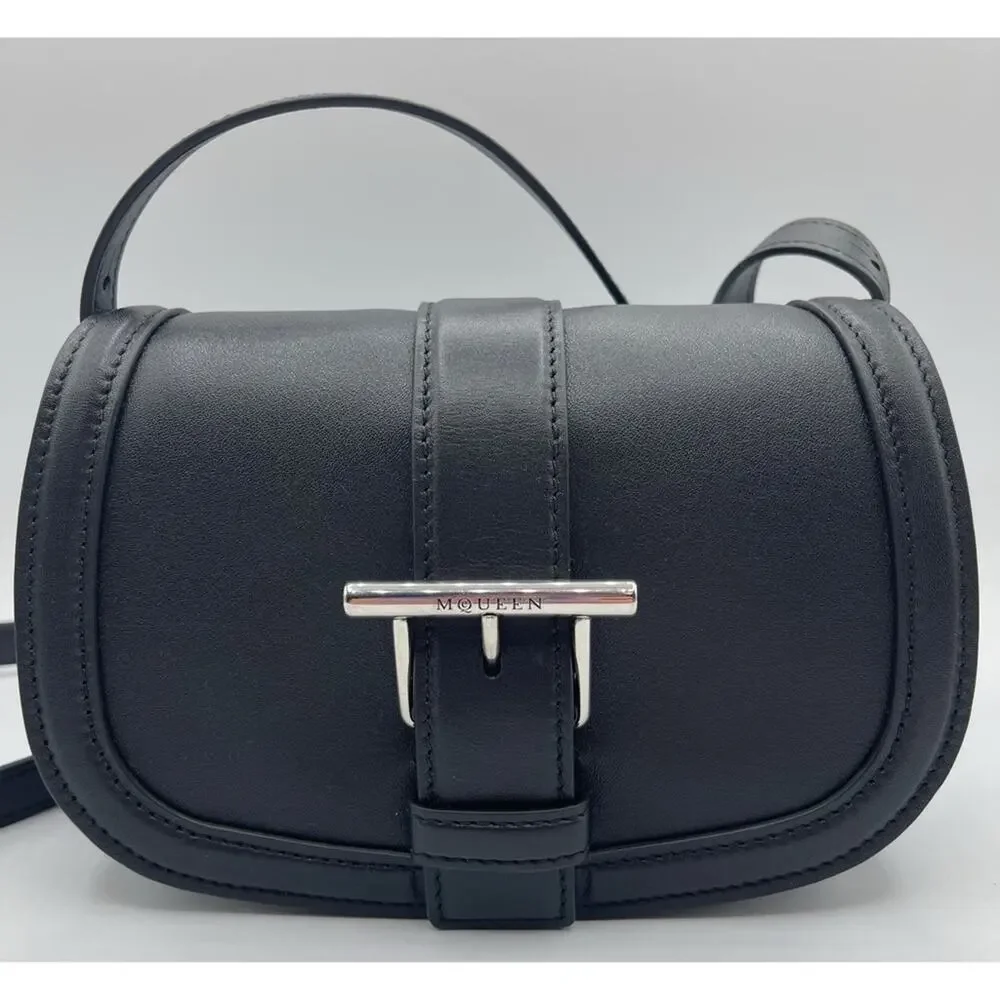 ALEXANDER MCQUEEN Mini T-Bar Satchel in Black